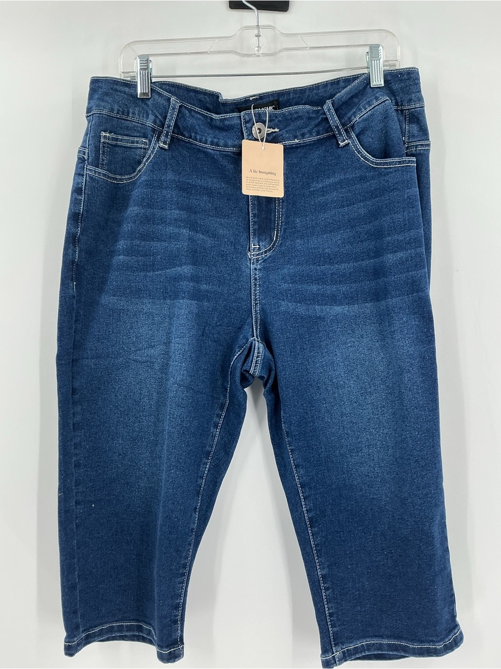 BloomChic Dark Blue Straight Leg Jeans
